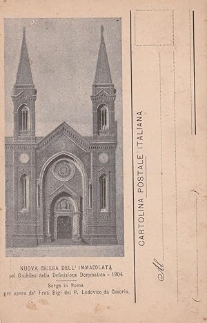 Roma Nuova Chiesa Dell'immacolata Per Il Giubileo Definizione Dommatica 1904