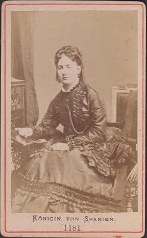 cdv Maria Cristina d'Austria regina di Spagna 1880 c.a. 8724