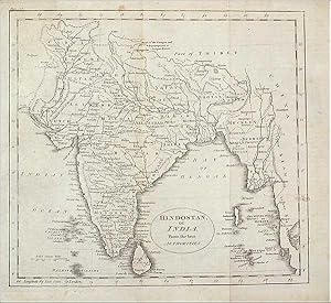 Map of Hindostan or India from the Best Authorities, Russell, ca.1800