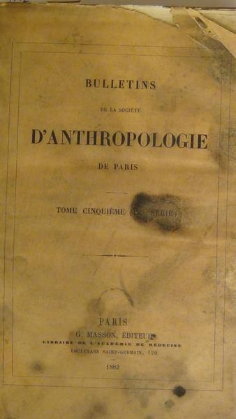 Bulletins de la Société d'anthropologie de Paris tome cinquième (III ...