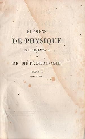 Elémens de physique et de météorologie tome II deuxième partie