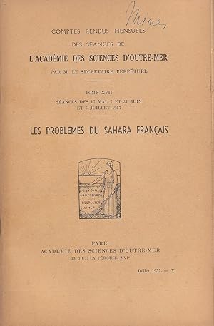 Les Problèmes du Sahara français