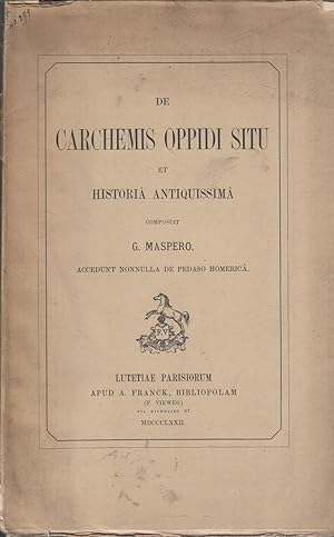 De carchemis oppidi situ et historia antiquissima