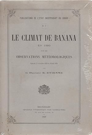 Le Climat de Banana en 1890 suivi des observations météorologiques