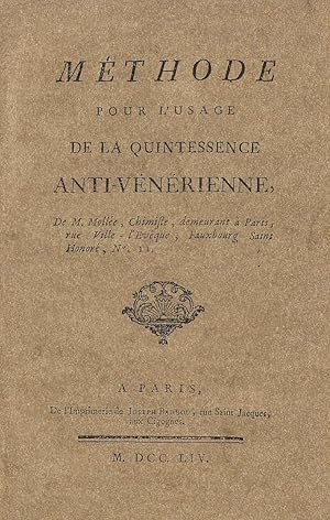 Méthode pour l'usage de la quintessence anti-nénérienne