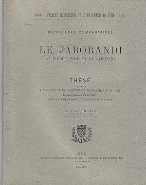 Recherches comparatives sur le jaborandi la pilocarpine et la jaborine (thèse de doctorat de méde...