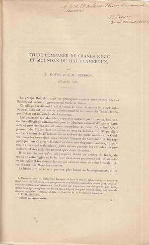 Etude comparée de crânes Kirdi et Moundan du Haut-Cameroun (copy signed)