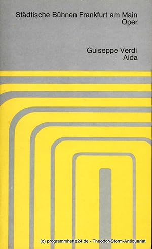 Programmheft Aida. Oper von Giuseppe Verdi. Oper 1966 / 67 Heft 26