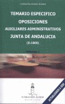 OPOSICIONES AUXILIARES ADMINISTRATIVOS, JUNTA DE ANDALUCÍA (D-1000). TEMARIO ESPECÍFICO - ÁLVAREZ ÁLVAREZ, FLORENTINA