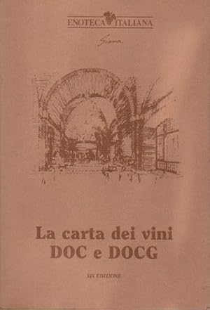 La carta dei vini Doc e Docg