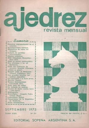 Ajedrez Revista Mensual - Septiembre 1975 - Tomo XXII - Nº257