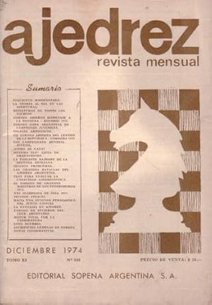 Ajedrez Revista Mensual - Diciembre 1974 - Tomo XI - Nº248