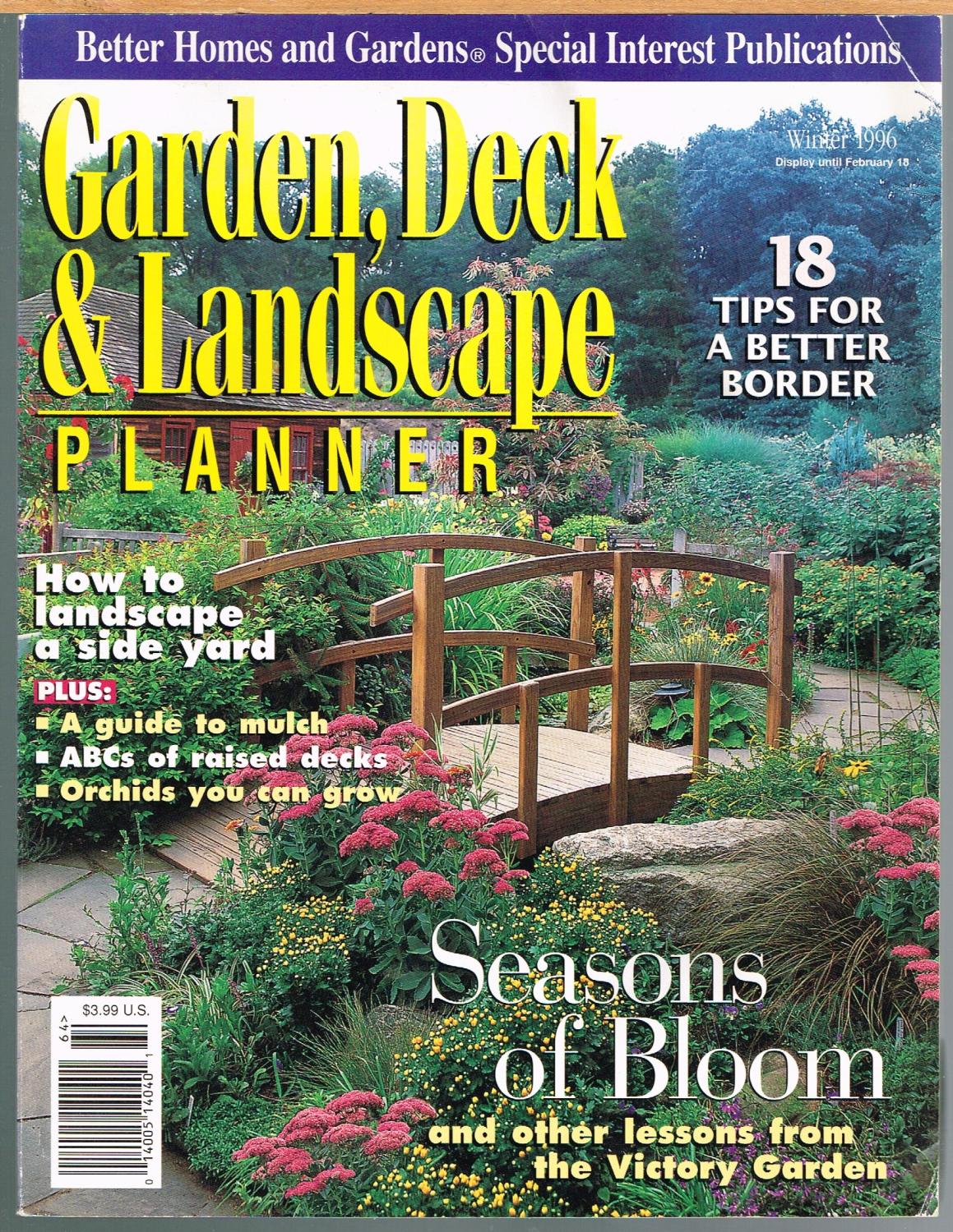 Garden Deck Landscape Planner Winter 1996 Better Homes And