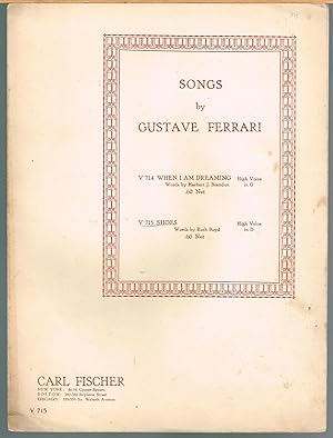 Shoes, High Voice in D; V 715 Songs By Gustave Ferrari SHEET MUSIC