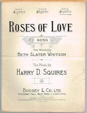 Roses of Love in F; Sheet Music Original Title: Love Gives a Thorn With Its Roses