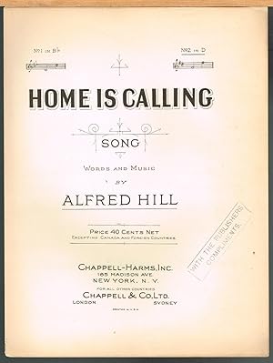 Home is Calling, No. 2 in D. Sheet Music