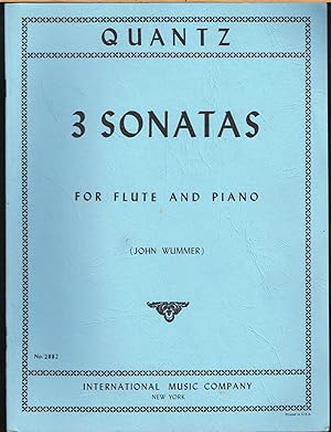 3 SONATAS FOR FLUTE AND PIANO. 3 SONATAS FOR FLUTE. NO. 2882.