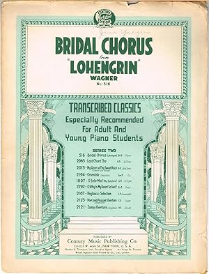 BRIDAL CHORUS FROM "LOHENGRIN", Transcribed Classics Especially Recommended for Adult and Young P...