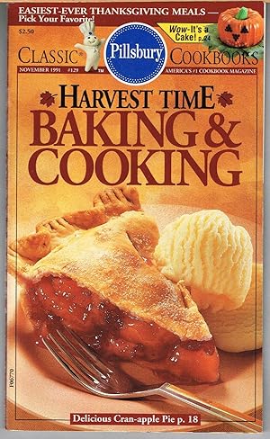 PILLSBURY CLASSIC COOKBOOKS No 129, HARVESTTIME BAKING & COOKING, November 1991.