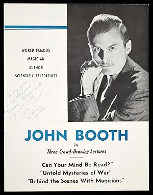 John Booth Program, Signed and Inscribed