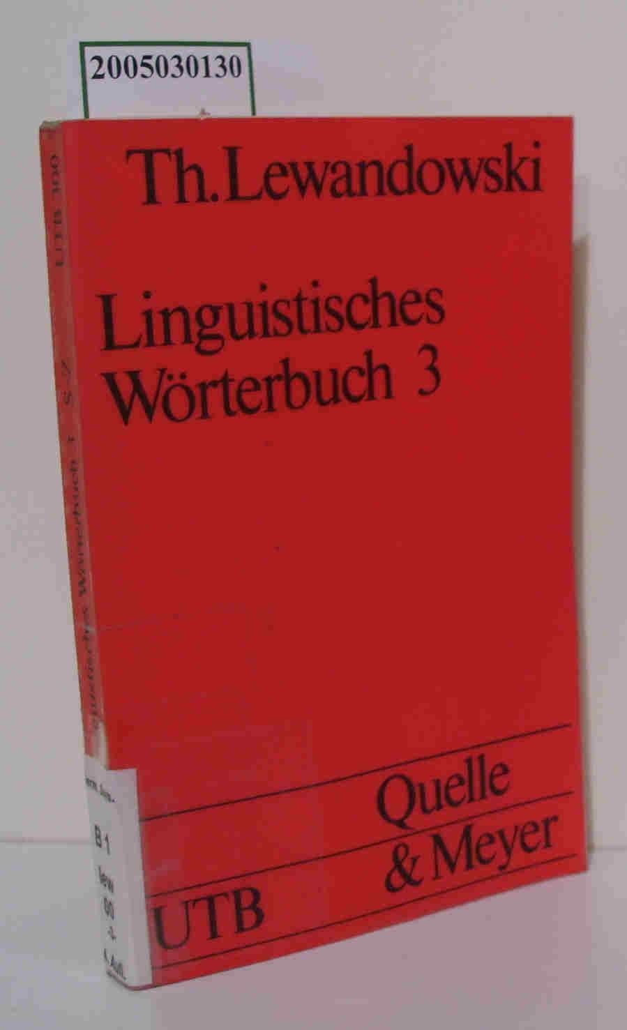 Linguistisches Wörterbuch.