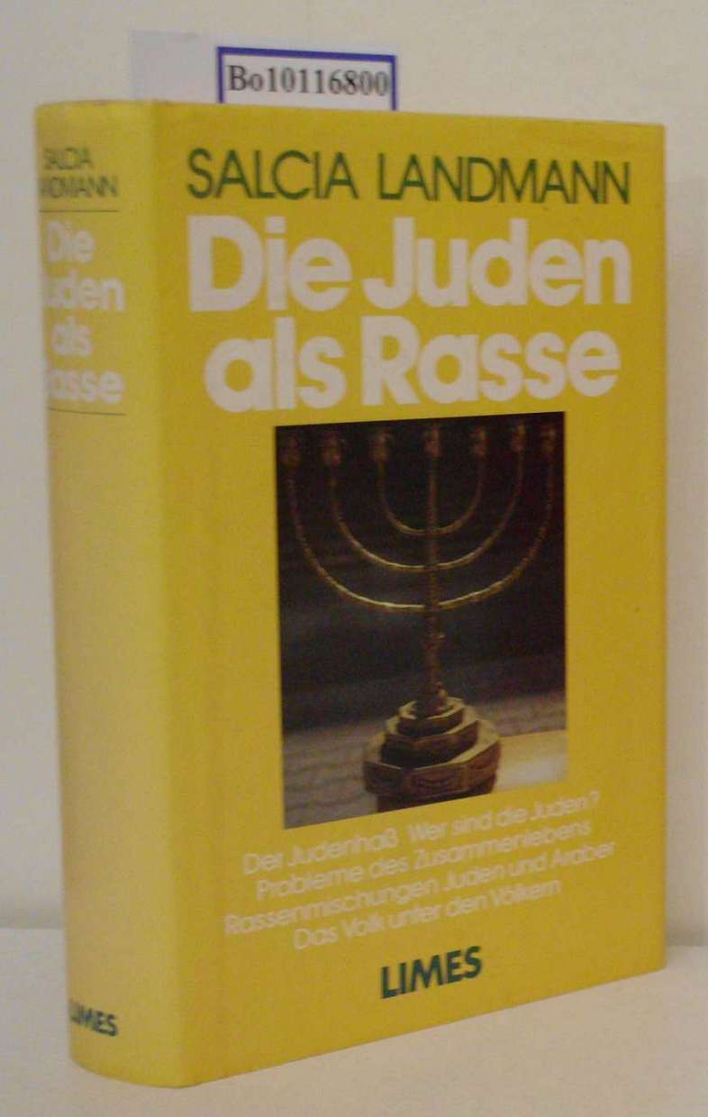 Die Juden als Rasse Salcia Landmann - Landmann, Salcia