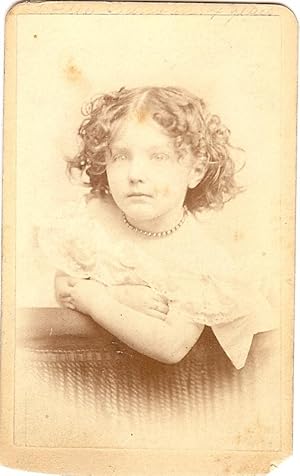 CDV Identified Photograph: Lottie Duncan as a Child, Lowell, Mass - Wild Hair!