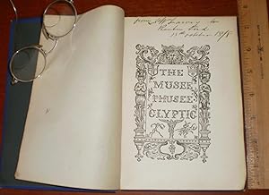 1875, SIGNED BY AUTHOR: The Glyptic, or Musee Phusee Glyptic A Scrap Book of Jottings from Stratf...