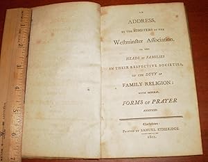 Rare Original 1801 Early American Title: An Address by the Ministers of the Westminster Associati...