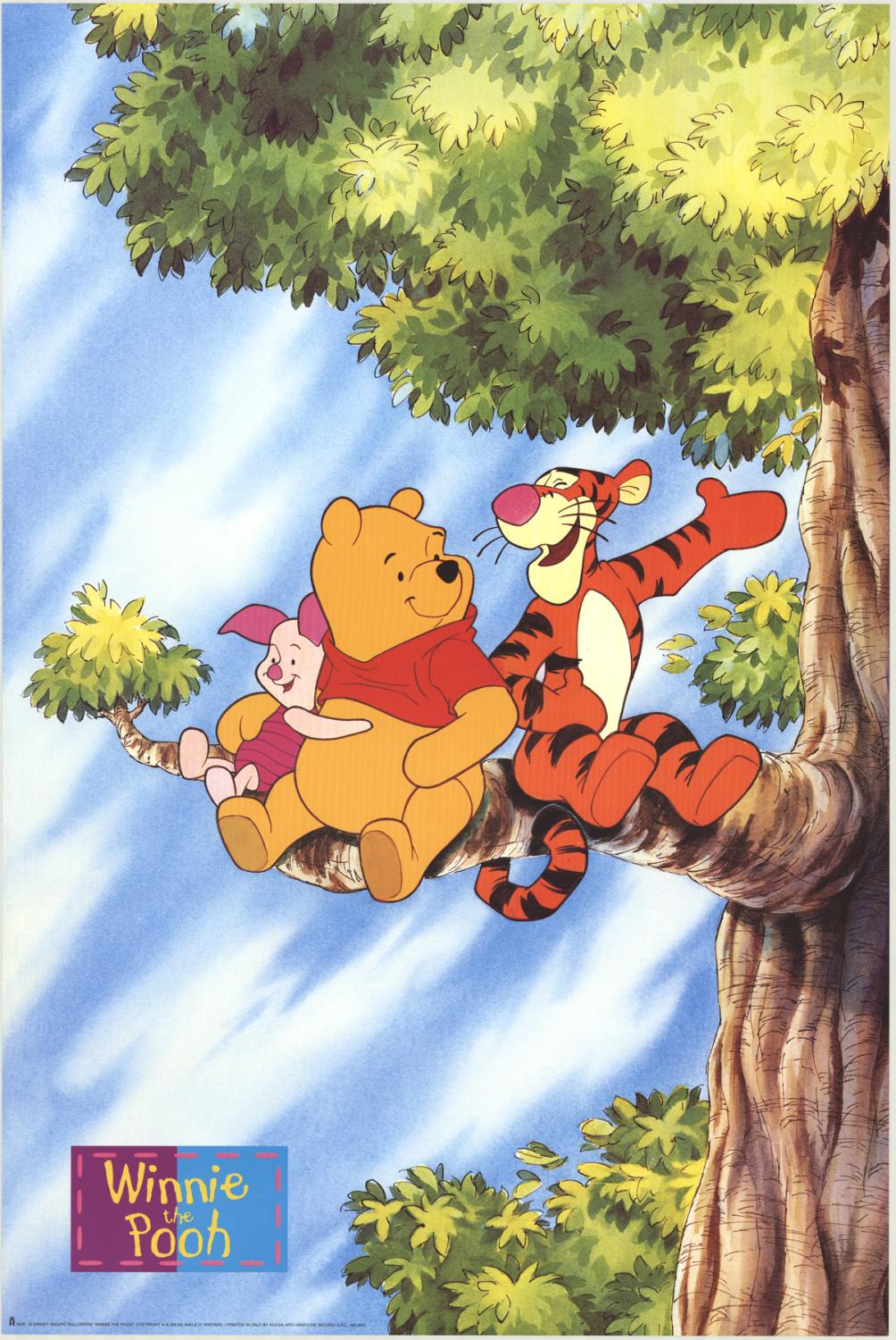 Winnie the Pooh and Tigger in a Tree 36" x 24" Poster by ...