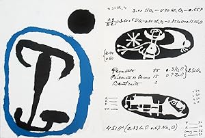 Joan Miro-Derriere le Miroir, no. 87-88-89, pg 4,9-1955 Lithograph