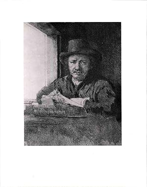 van Rijn Rembrandt-Self-Portrait While Drawing at a Window-1968 Poster