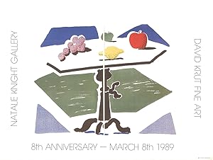 David Hockney-Apple, Grapes, Lemon on a Table-1989 Poster