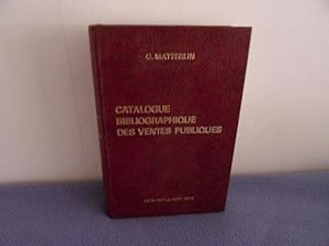 Catalogue bibliographique des ventes publiques 1976-77 et 1977-78