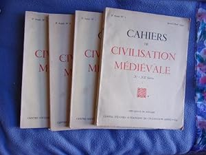 Cahiers de civilisation médiévale 2 ème année n° 1 à 4