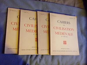 Cahiers de civilisation médiévale 5 ème année n° 1 à 4