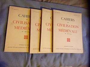 Cahiers de civilisation médiévale 4 ème année n° 1 à 4