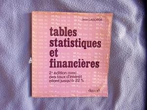 Tables statistiques et financières 2 ème édition