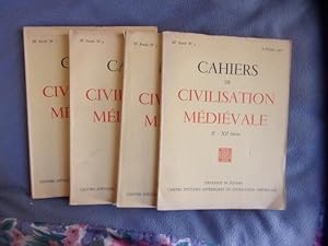 Cahiers de civilisation médiévale 3 ème année n° 1 à 4