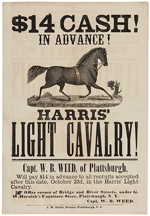 $14 CASH! IN ADVANCE! HARRIS' LIGHT CAVALRY!