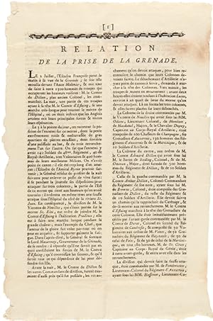 RELATION DE LA PRISE DE LA GRENADE [caption title]