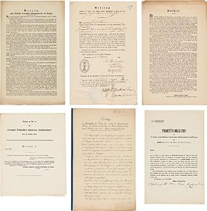 [COLLECTION OF SIX DOCUMENTS RELATING TO THE GERMAN COLONIZATION OF TEXAS AND THE SOCIETY FOR THE...