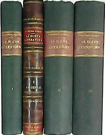 La nueva literatura. I: Los Hermes (1898-1900-1916). II: Las escuelas. III: La evolución de la poesía (1917-1927). IV: La evolución de la novela (1917-1927). Colección de estudios críticos. 4 tomos. - CANSINOS ASSENS, Rafael.-