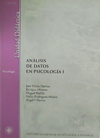 Análisis de datos en Psicología I. - VV. AA.-