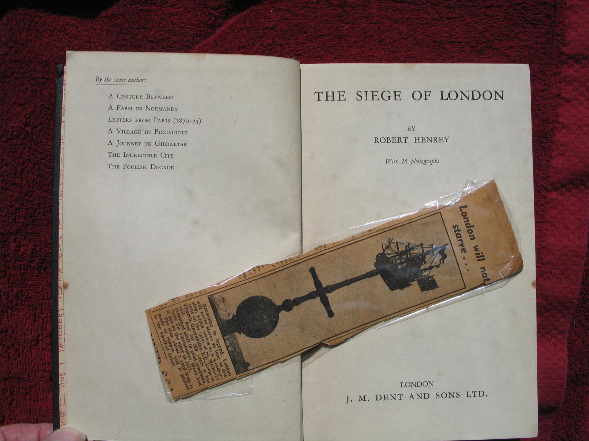 The Siege of London - Henrey, Robert