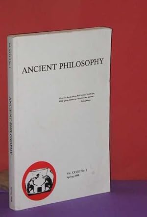 Ancient Philosophy : Vol. XXVIII No. 1