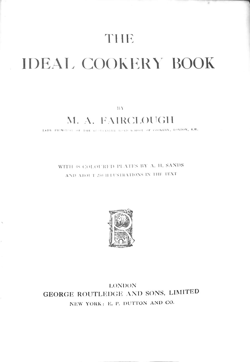 Ideal Cookery Book