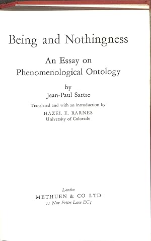 Being nothingness essay
