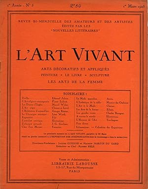 L'Art Vivant n°5 du 1er mars 1925