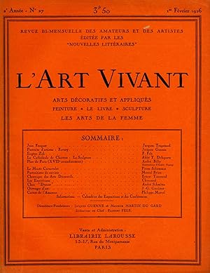 L'Art Vivant n°27 du 1er février 1926